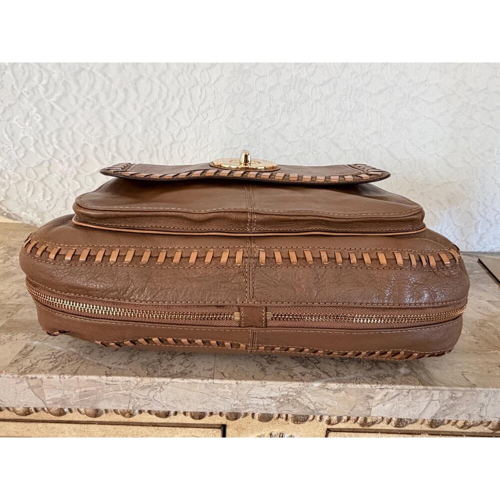 Rare luxury Coach Devin XL Brown Expandable Bag With Whipstitch Detail 15995 - Picture 9 of 16